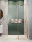 Radaway Furo Gold 140 jobbos Walk-in zuhanyajtó 73, 8x200 cm, átlátszó üveg, arany profilszín 101067380901R (10106738-09-01R)