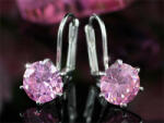  Fehérarannyal bevont pink zafír fülbevaló (0043. ) (XE115)