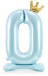 Partydeco Talpas számos lufi 33" (84cm) fólia szám, számjegy, 0 csak levegővel tölthető, Kék (LUFI469351)