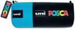 uni Penar Cilindric Uniball Posca Echipat cu 16 Markere, Negru-Turcoise