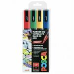 uni Set 4 Markere Uni Posca Mitsubishi, PC-3M, Fine Tip Pen, Culori Baza