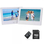 KRASSUS Rama foto digitala 077DPF LCD de 7 inch cu telecomanda, alb + card de memorie microSD 16GB si adaptor (DIGIRAM015) Rama foto digitala
