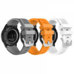 krasscom Set 3 curele pentru ceas, 22 mm, pentru Galaxy Watch 3 45mm, Gear S3 Frontier, Huawei Watch GT 3, Huawei Watch GT 2 46mm, Huawei Watch GT, silicon, gri, portocaliu, alb (CUFIS127)