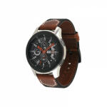 krasscom Curea din piele naturala si nylon, universala 22mm, pentru Samsung Gear S3 / Watch 46mm, Huawei Watch GT / GT2, negru (FITBAND131)