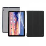 KRASSUS Set 3 in 1 husa carte, husa silicon si folie protectie ecran pentru Huawei MediaPad T3 10, 9.6 inch, negru (SETABK002)
