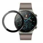 krasscom Folie de protectie ecran fullsize 3D pentru Huawei Watch GT2 Pro, 46mm, din fibra de sticla si hidrogel, negru (GLAFIS037)
