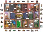 Wooden City - Puzzle Dominic Davison: Uși deschise și închise - 1 000 piese Puzzle