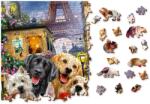 Wooden City - Puzzle Căței în Paris - 200 piese Puzzle