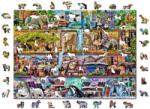 Wooden City - Puzzle Aimee Stewart: The Amazing Animal Kingdom din lemn - 1 000 piese Puzzle