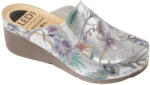 LEDI Anatomic Női bőr klumpa 105/5 , ezüst-virágmintás, gumi lábfejbetét (ORH406426)