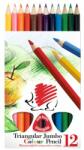 ICO Színes ceruza készlet, háromszögletű, vastag, ICO Süni , 12 különböző szín (7140133000) - irodaszermost