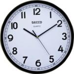 Secco Falióra, 29, 5 cm, fekete keretes, SECCO Sweep second (S TS9108-17) - irodaszermost