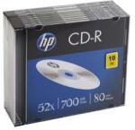 HP CD-R lemez, 700MB, 52x, 10 db, vékony tok, HP (69310) - irodaszermost
