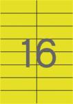 APLI Etikett, 105x37 mm, színes, APLI, sárga, 1600 etikett/csomag (12976) - irodaszermost