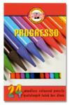 KOH-I-NOOR Színes ceruza készlet, henger alakú, famentes, KOH-I-NOOR Progresso 8758/24 , 24 különböző szín (8758024007PZ)