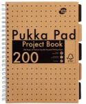 Pukka Pad Spirálfüzet, A4, vonalas, 100 lap, PUKKA PAD Kraft project book (9566-KRA)