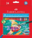 Faber-Castell Akvarell ceruza készlet, hatszögletű, ecsettel, FABER-CASTELL, 24 különböző szín (114425)
