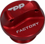Top Performances Olajbetöltő dugó CNC TPR Factory piros M16 tömítőgyűrűvel Minarelli AM3, AM4, AM5, AM6 modellekhez