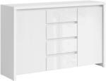 Black Red White Скрин с две врати и четири чекмеджета kaspian kom2d4s - bogdanmebel - 495,39 лв