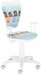 Nowy Styl Group Детски стол Мебели Богдан модел Mini Cats white, с подлакътници