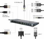 Gembird A-CM-COMBO9-02 USB Type C 9in1 multi port adapter USB Hub3.0 + HDMI + DisplayPort + VGA + PD + LAN + stereo audi (A-CM-COMBO9-02)