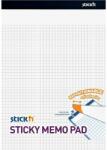 StickN Stick'N 254x178mm 50 lap/tömb négyzetrácsos fehér öntapadó jegyzetfüzet (21853)