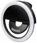 Blautel 4-OK szelfi lámpa (kör alakú, LED fény, 85 mm átmérőjű, 3W, telefonra helyezhető, csipeszes rögzítésű) FEKETE (ARLCL1)