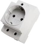 POLLMANN 321247 sínre szerelhető 16A/220-240V-os moduláris szürkésfehér dugalj (321247) - bestbyte
