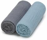 T-Tomi Muslin Diapers Grey + Blue scutece textile 65 x 65 cm 2 buc