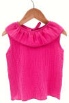 Too Tricou cu volanase pentru copii, din muselina, Pink Pop, 4-5 ani (TVCM45PINKPOP)