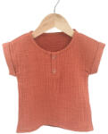 Too Tricou cu capse de vara pentru copii, din muselina, Summer Toffee, 4-5 ani (TCM45SUMTOF)