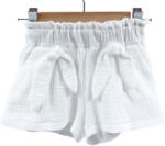 Too Pantaloni scurti pentru copii, din muselina, cu talie lata, Pearl, 6-7 ani (PSVMTL67PEARL)