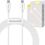 Baseus Superior sorozatú USB-C-USB-C kábel, 100 W, 2 m (fehér) - pixelrodeo