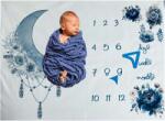 Milestone Pătură foto Milestone - Luna, 70 x 100 cm (101116) Lenjerii de pat bebelusi‎, patura bebelusi