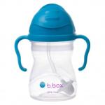 B. Box B. Box, cana cu pai si manere, albastru, 240 ml Set pentru masa bebelusi