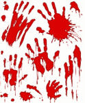 Family Halloween-i ablakmatrica szett - véres kezek - 8 részes Family 58131D (58131D)
