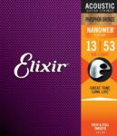 ELIXIR Phosphor Bronze NanoWeb (16182) 13-53 HD Light akusztikus gitár húrkészlet - hangszerabc