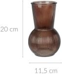 Home Styling Collection Vază din sticlă striată, 20 cm (HC7430570-brown)