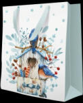 Paw Blue Winter papír ajándéktáska medium 20x25x10cm