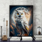 Pictorul Fericit Midnight owl - Pictură pe numere Panza pictura