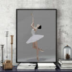 Pictorul Fericit Ballerina pose - Pictură pe numere Panza pictura