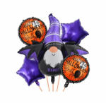 Hlballon Halloween party fólia lufi, 5 db-os szett, denevér manó (5995206006282)