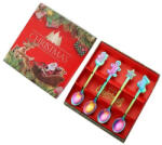 Nut Karácsonyi desszertes kiskanál, rozsdamentes acél, 4 db, szivárvány színű, ünnepi dobozban, 12, 8 x 2, 2 cm (5995206003809)