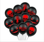 Ataozhekou 12 részes lufi csomag, Halloween mintájú, piros-fekete (5995206006015)