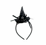 Jiangsu Fekete Halloween party fejpánt, boszorkány kalappal, fekete-ezüst (5995206007050)