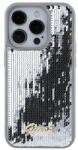 GUESS Husa Guess compatibila cu iPhone 15 Pro Max, Sequin Script Metal, Silver (3666339173180) - lerato