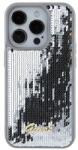 GUESS Husa Guess compatibila cu iPhone 15 Pro Max, Sequin Script Metal, Silver (3666339173180)