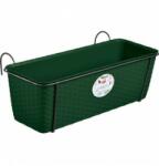 Stefanplast - Сандъче с метален държач Natural 50 см - зелено (75862)