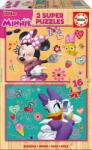 Educa Puzzle din lemn Minnie Happy helpers Educa Disney 2*16 piese de la 4 ani (EDU17623) Puzzle