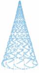 vidaXL Karácsonyfa zászlórúdon 1400 kék led-del 500 cm (343544) - pepita